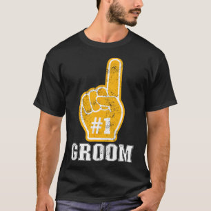 Bachelor Party Orange Foam Finger Groom 1  T-Shirt