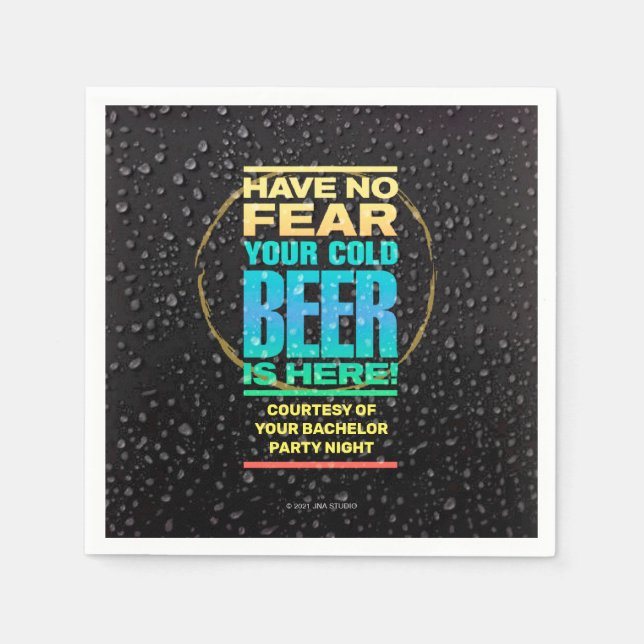 Bachelor Party Paper Napkin (Front)
