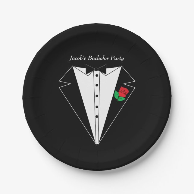 Bachelor Party Paper Plates (Front)