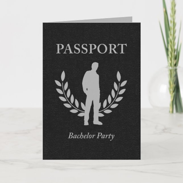 bachelor party passport invitation (Front)