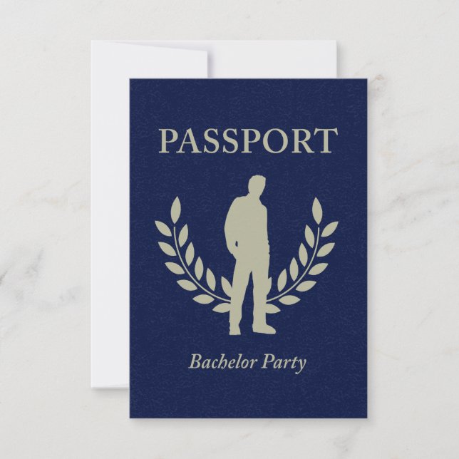 bachelor party passport invitation (Front)