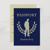 bachelor party passport invitation (Front/Back)