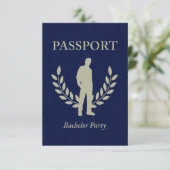 bachelor party passport invitation (Standing Front)