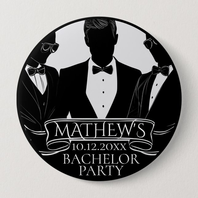 Bachelor Party Poker Chip Button (Front)
