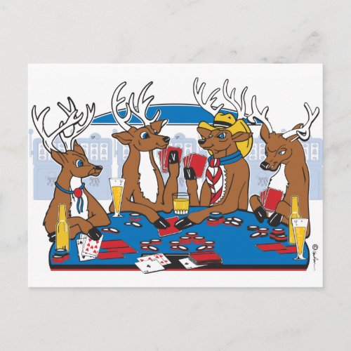 Bachelor Party Poker Player Invitation Postcard