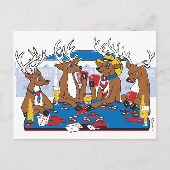 Bachelor Party Poker Player Invitation Postcard (Front)