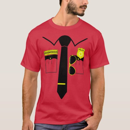 Bachelor Party Police Groom Stag Night Gift T_Shirt