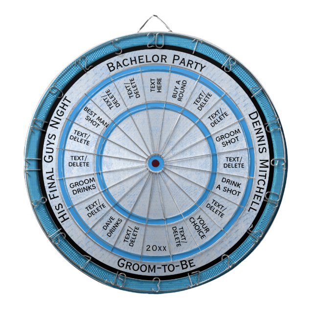 Bachelor Party Regulation Dart Board (Front)