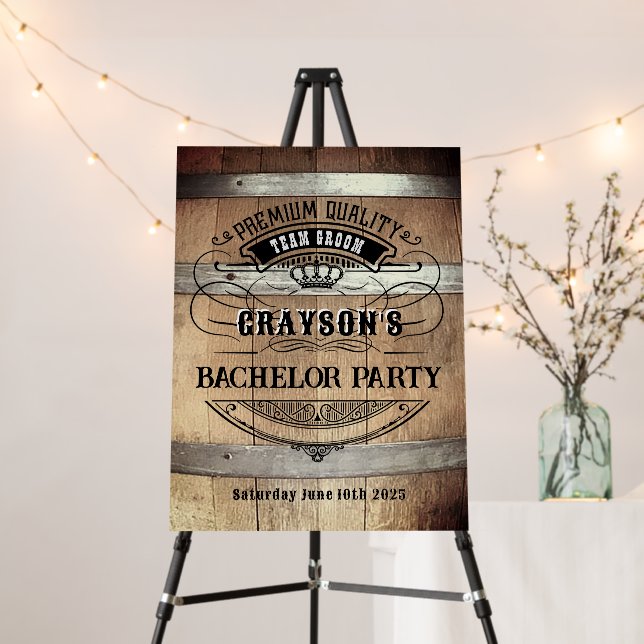 Bachelor Party Rustic Foam Board (In Situ (Stand))