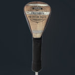 Bachelor Party Rustic Golf Head Cover<br><div class="desc">Rustic whiskey barrel design featuring bold western typography. Personalize this design with your own text. Further customize this design by selecting the "customize further" link if desired.</div>