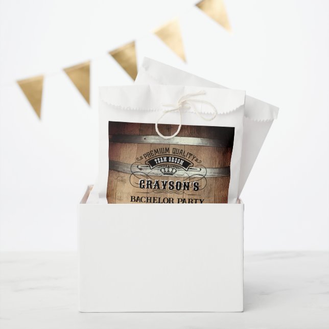 Bachelor Party Rustic Whiskey Barrel Favor Bag (Party)