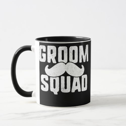 Bachelor Party s For Men Groom Squad Mustache Mug