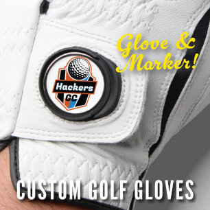 Bachelor Party Scramble Add Team Name Hackers Logo Golf Glove