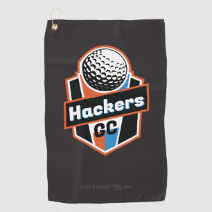 Bachelor Party Scramble Add Team Name Hackers Logo Golf Towel