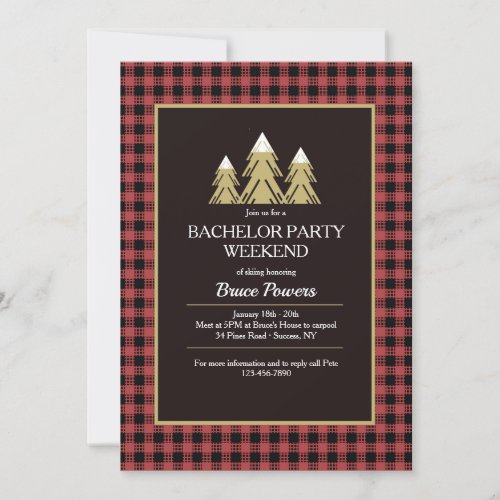 Bachelor Party Ski Invitation