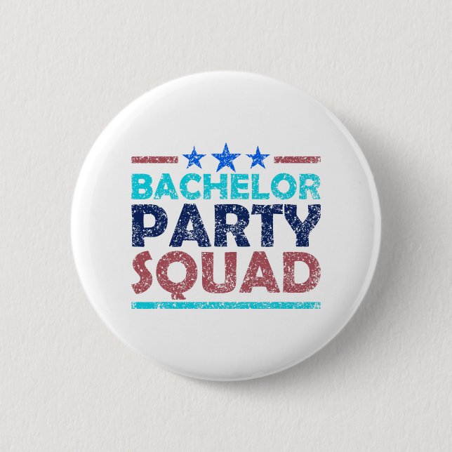 Bachelor Party Squad Team Bride Groom 2  Button (Front)