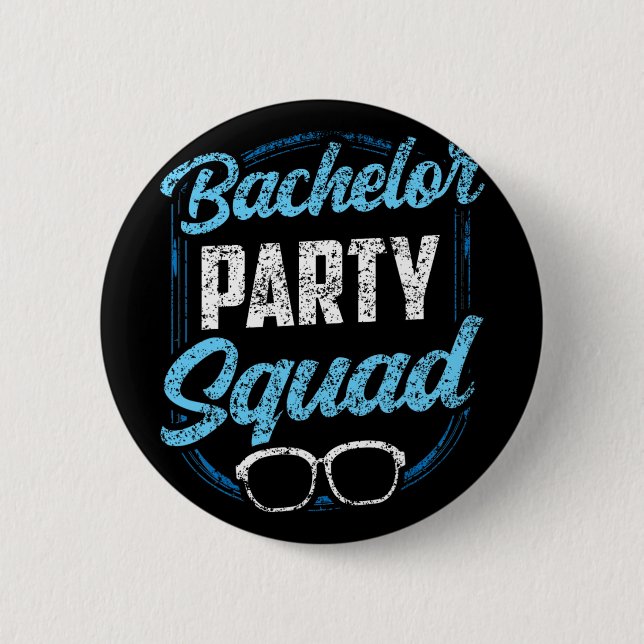 Bachelor Party Squad Team Bride Groom  Button (Front)