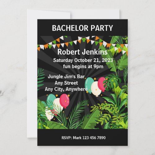 Bachelor PartyStag Do Editable text Invitation