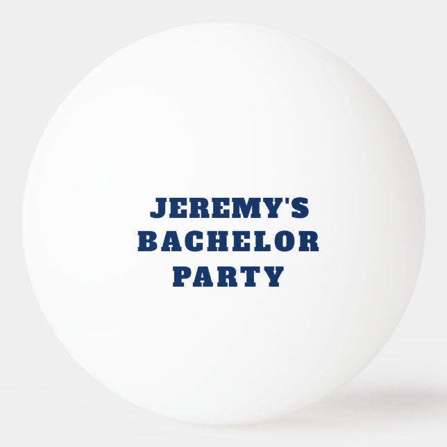 Bachelor Party Stag Party Pong Ball Blue Hashtag (Front)