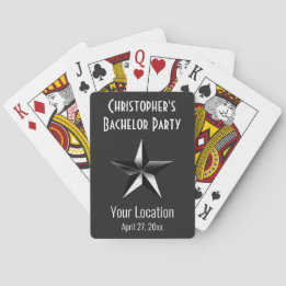 Bachelor Party Star Wedding Favor Poker Cards
