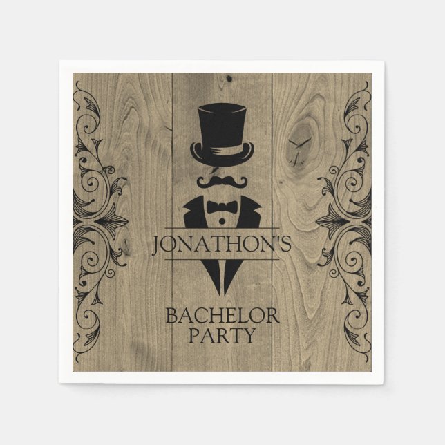 Bachelor Party Supplies Paper Napkins (Front)
