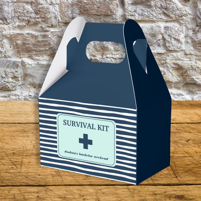 Bachelor Party Survival Kit Navy Nautical Favor Boxes (Bachelor Party Survival Kit Navy Nautical Favor Boxes)
