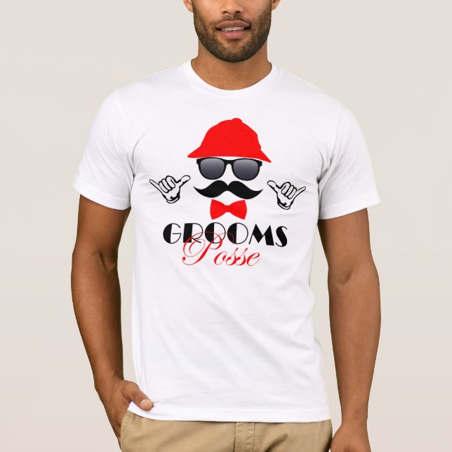 Bachelor Party T-Shirt - Grooms Posse (Front)