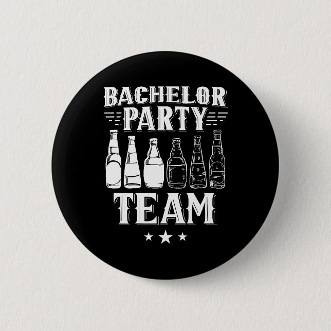 Bachelor Party Team Groom Bride 1  Button (Front)