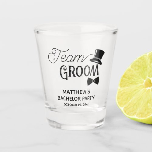 Bachelor Party Team Groom Wedding Favor Shot Glass