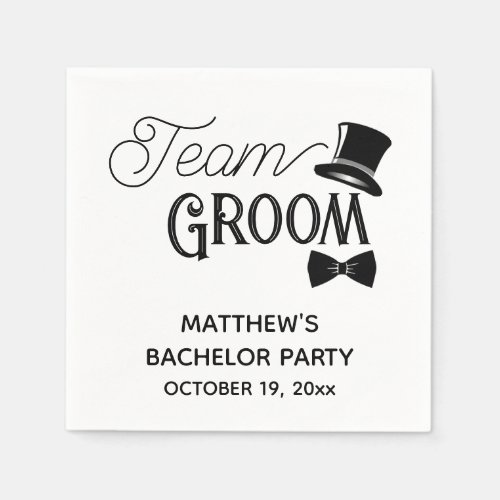 Bachelor Party Team Groom Wedding Napkins