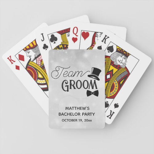 Bachelor Party Team Groom Wedding Playing Cards