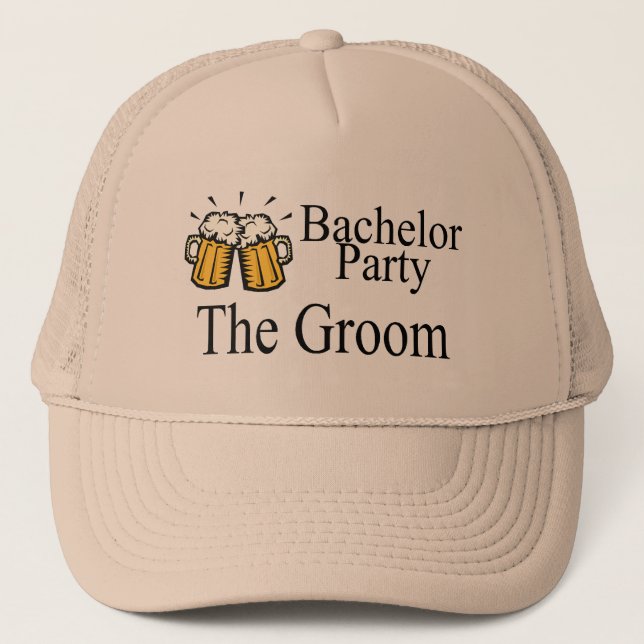 Bachelor Party The Groom Trucker Hat (Front)