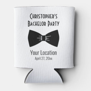 Bachelor Party Tuxedo Bow Tie Wedding Favor Can Cooler