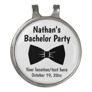 Bachelor Party Tuxedo Bow Tie Wedding Favor Golf Hat Clip