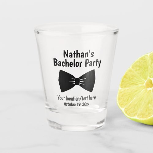 Bachelor Party Tuxedo Bow Tie Wedding Favor Shot Glass