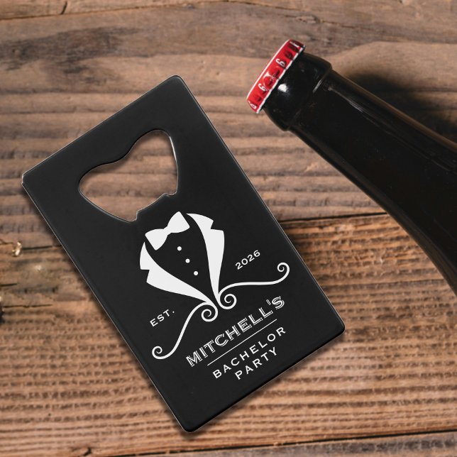 Bachelor Party Tuxedo Suit Bowtie Black Wedding Credit Card Bottle Opener (Bachelor Party Tuxedo Suit Bowtie Black Wedding Credit Card Bottle Opener
)