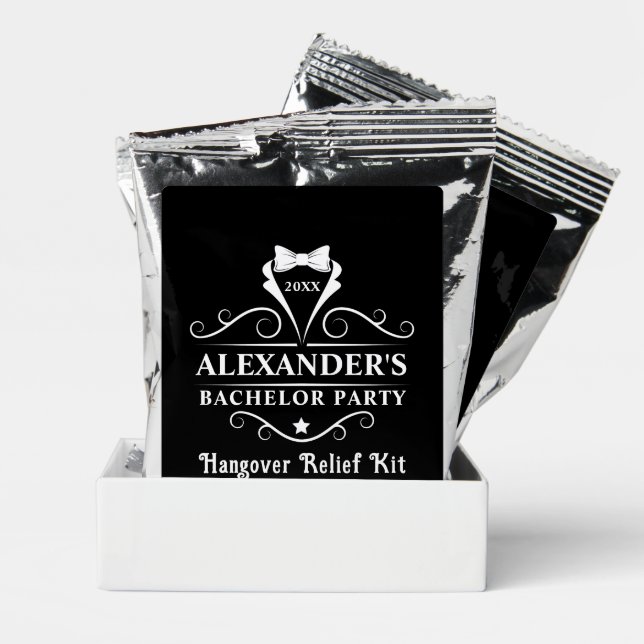 Bachelor Party Tuxedo Tie Hangover Coffee Drink Mix (Pair)