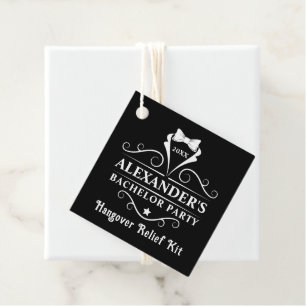 Bachelor Party Tuxedo Tie Hangover Favor Tags