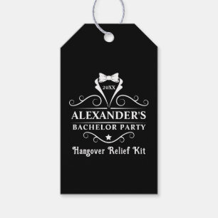 Bachelor Party Tuxedo Tie Hangover Gift Tags