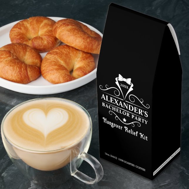 Bachelor Party Tuxedo Tie Hangover Roasted Coffee (Breakfast)