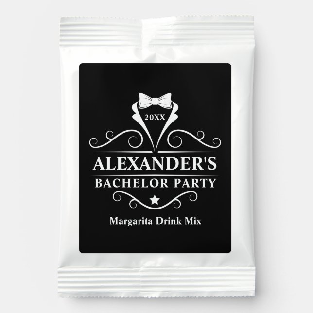 Bachelor Party Tuxedo Tie Margarita Drink Mix (Front)