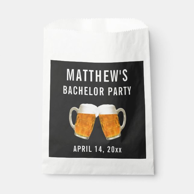 Bachelor Party Wedding Favor Beer Cheers Bag (Front)