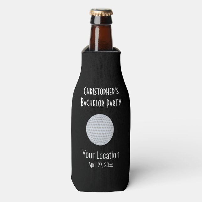 Bachelor Party Wedding Favor Beer Cheers Bottle Cooler (Bottle Front)