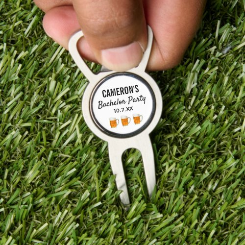 Bachelor Party Wedding Favor Beer Cheers Divot Tool