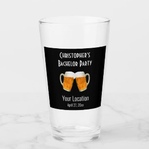 Bachelor Party Wedding Favor Beer Cheers Glass