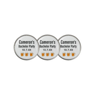Bachelor Party Wedding Favor Beer Cheers Golf Ball Marker
