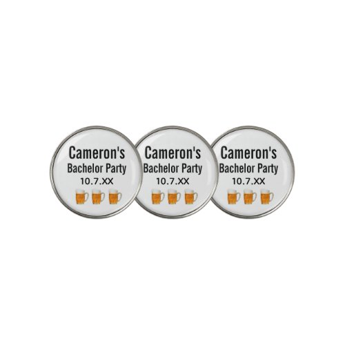 Bachelor Party Wedding Favor Beer Cheers Golf Ball Marker