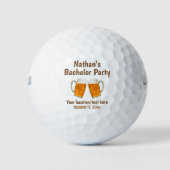 Bachelor Party Wedding Favor Beer Cheers Golf Balls (Front)