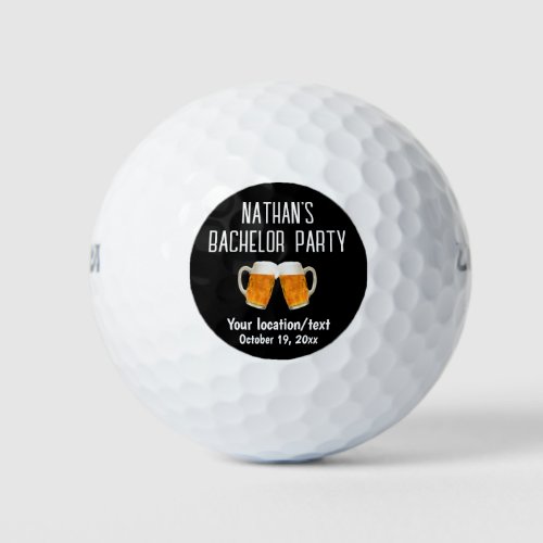 Bachelor Party Wedding Favor Beer Cheers Golf Balls