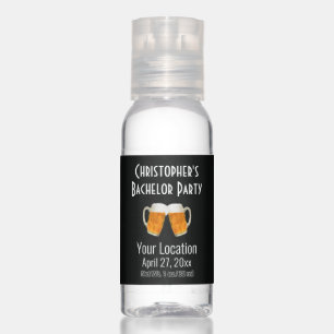 Bachelor Party Wedding Favor Beer Cheers Hand Sanitizer